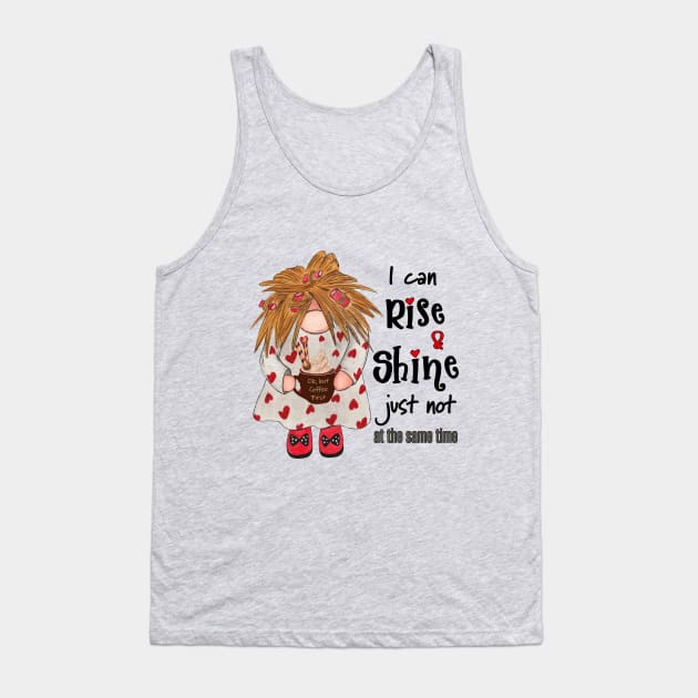 Funny Gnome Tank Top by Designs by Ira